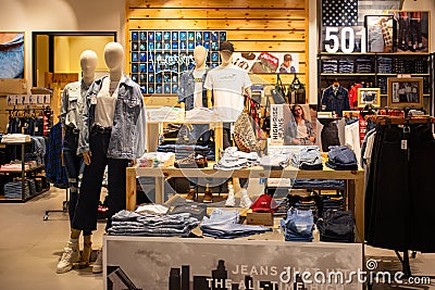 Jean clothing shop Editorial Stock Photo