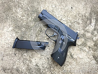 Sig sauer P228 airsoft 6 mm bullet ball pistol gun Editorial Stock Photo