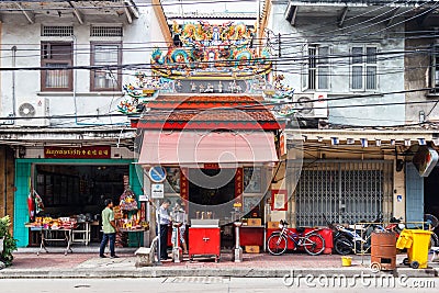 Chinese shrine Tai Sia Huk Chou Editorial Stock Photo