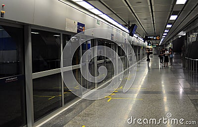 Bangkok, Thailand: Silom MRT Subway Station Editorial Stock Photo