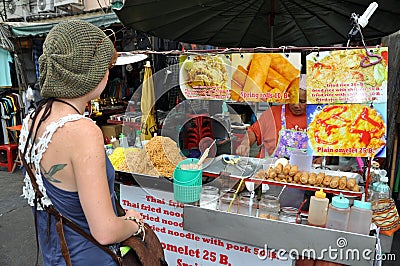 Bangkok, Thailand: Street Food Vendor Editorial Stock Photo