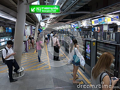 Bangkok, Thailand Subway, Thai People Editorial Stock Photo