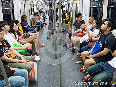 Bangkok, Thailand Subway, Thai People Editorial Stock Photo