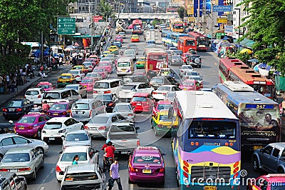 Bangkok traffic Editorial Stock Photo