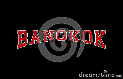 Bangkok typography design elements Vector Illustration