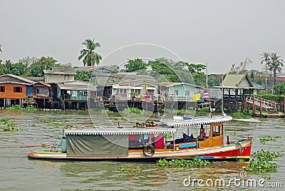 Bangkok, Vieuw from Khlong Bangkok Noi canal Stock Photo