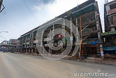 The Gulistan Market is closed, and the roads around it are empty because of the covid-19 Lockdown Editorial Stock Photo