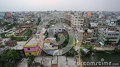 Top view in Dhaka City during evening time at Rayerbug, Dhaka. Bangladesh – April 02, 2020: Top view in Dhaka City during evening time at Rayerbug, Dhaka Top view in Dhaka City during evening time at Rayerbug, Dhaka. Bangladesh – April 02, 2020: Top view in Dhaka City during evening time at Rayerbug, Dhaka