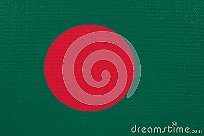 Bangladesh flag on canvas Stock Photo