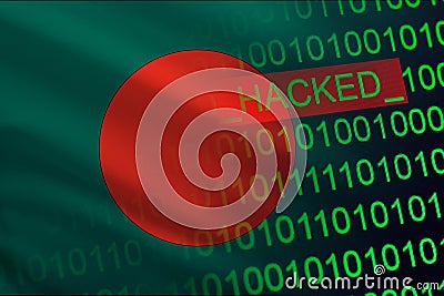 Bangladesh hacked state security. Cyberattack on the financial and banking structure. Theft of secret information Stock Photo