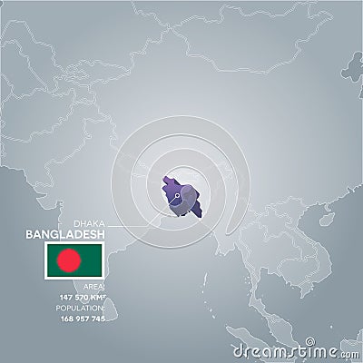 Bangladesh information map. Vector Illustration