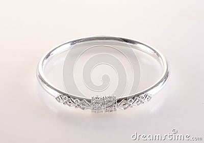 Bangle, Indian bracelets isolated on the white background Stock Photo