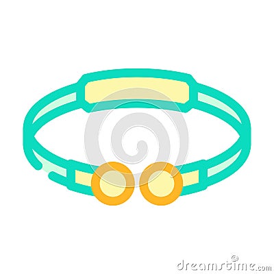 bangle jewelry color icon vector illustration Vector Illustration