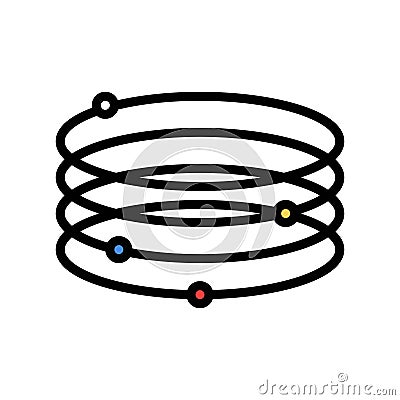 bangle jewelry fashion color icon vector illustration Cartoon Illustration