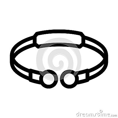 bangle jewelry line icon vector illustration Vector Illustration