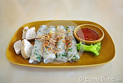 Banh Cuon, Vietnamese food Stock Photo