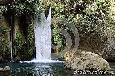 Banias waterfall, Israel. Stock Photo