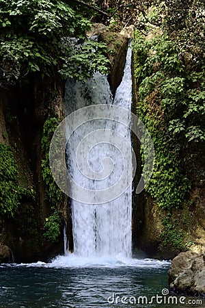 Banias waterfall, Israel. Stock Photo