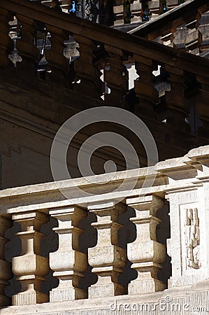 Banisters staircase stone historical Stock Photo