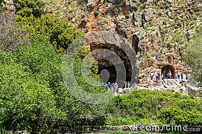 Baniyas ruins, ancient city in Israel at the foot of Mount Hermon Editorial Stock Photo