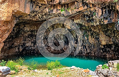 Baniyas ruins, ancient city in Israel Stock Photo