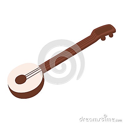 Banjo guitar vector illustration. Vector Illustration