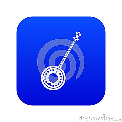 Banjo icon digital blue Vector Illustration