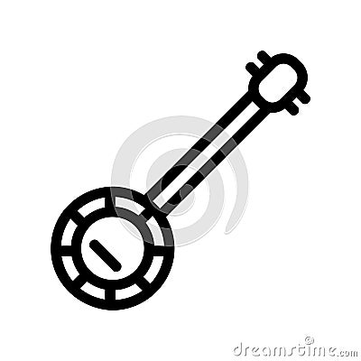 Banjo icon or logo in outline Vector Illustration