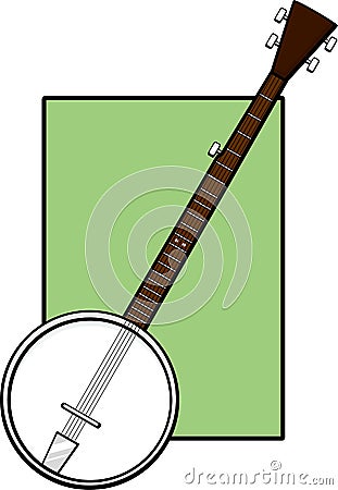 Banjo musical instrument Vector Illustration