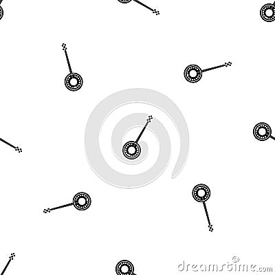 Banjo pattern seamless black Vector Illustration