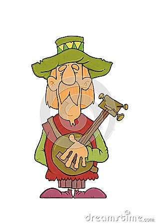 Banjo player Stock Photo