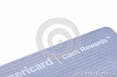 Bank of america cash rewards credit card Editorial Stock Photo