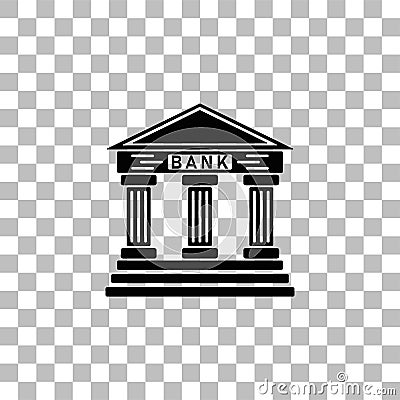 Bank icon flat Vector Illustration