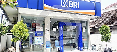 Bank BRI (Bank Rakyat Indonesia) office in Indonesia Editorial Stock Photo