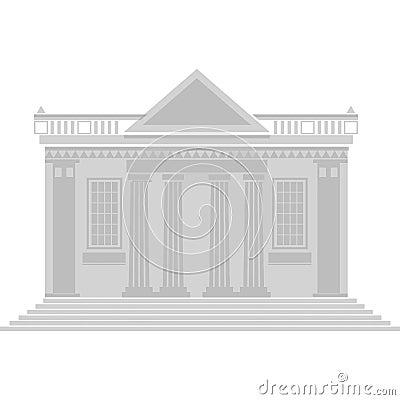 Bank building vector money and finance icon Vector Illustration