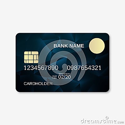 Bank card, credit card, discount card Vector Illustration