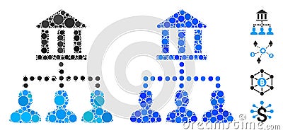 Bank Client Links Composition Icon of Circle Dots Stock Photo