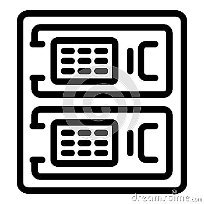 Bank deposit box icon outline vector. Rich customer Vector Illustration