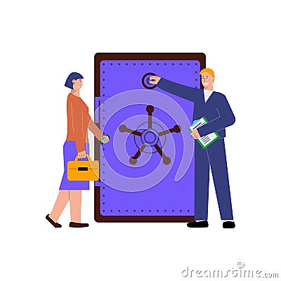 Bank Flat Illustration Vector Illustration