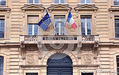 Bank of France. Paris Editorial Stock Photo