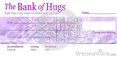 The Bank of Hugs Concept Stock Photo