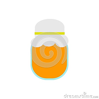 Bank icon with honey. Vector Illustration