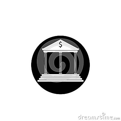 bank icon vector logo template Vector Illustration