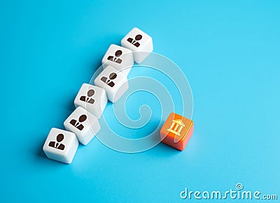 Bank and investors. Governments and politicians. Stock Photo