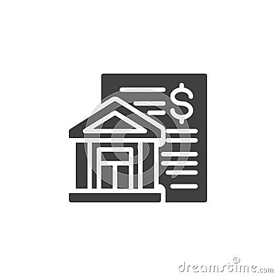 Bank invoice vector icon Vector Illustration