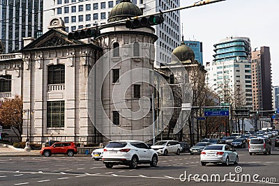 Bank of Korea money museum display history of the currency in South Korea and Abroad during winter at Jung-gu , Seoul South Korea Editorial Stock Photo