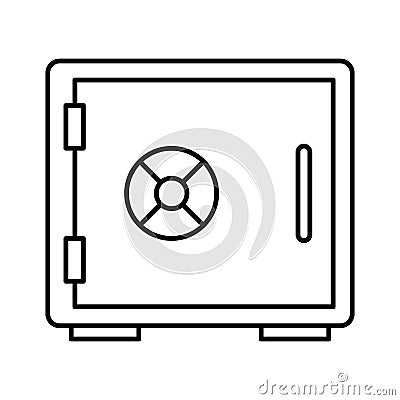 Bank locker Outline vector icon which can easily modify or edit Vector Illustration