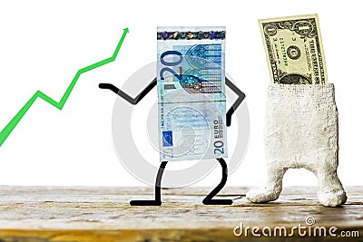 Bank notes, concept currency trading Stock Photo