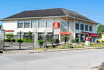 Bank of Nova Scotia Scotiabank in Negril, Westmoreland, Jamaica. Editorial Stock Photo