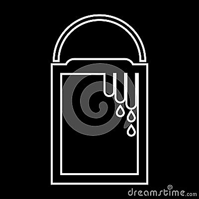 Bank with a paint grey set icon . Vector Illustration